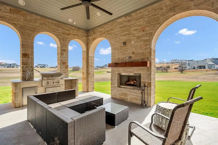 Exterior details and patio area of a home in , Aledo (Image 26).