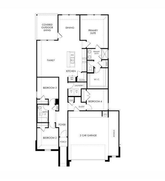 2D floor plan layout of this home in Waterstone Crossing, Kyle, TX (Image 3). 2D floor plan layout of this home in Waterstone Crossing, Kyle, TX (Image 3).