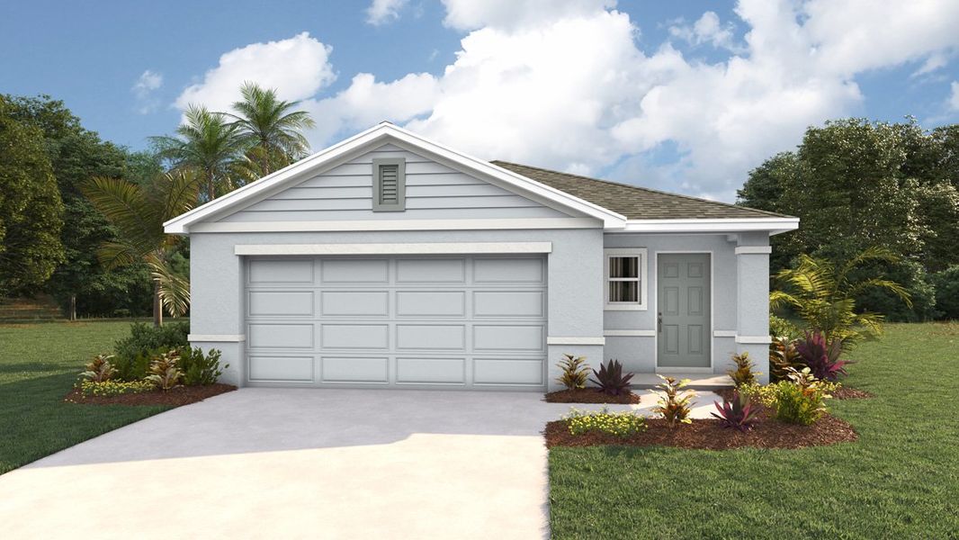 Representative exterior photo of a completed home built from the HARPER by D.R. Horton in Sherman Oaks, Brooksville, FL (Image 2).