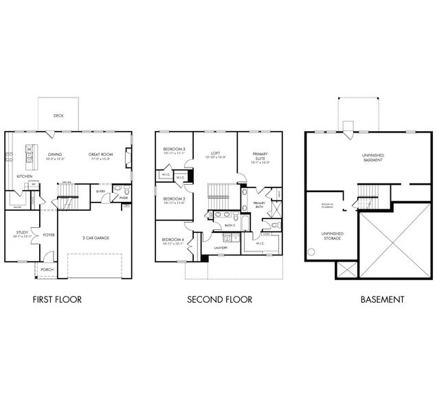 2D floor plan layout of this home in Ivey Township, Dallas, GA (Image 2).