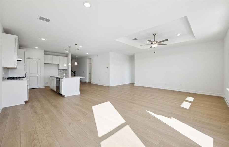 Open concept gathering room