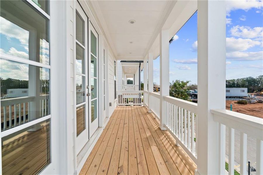 Exterior details and patio area of a home in Palisades Single Family, Cumming (Image 3).