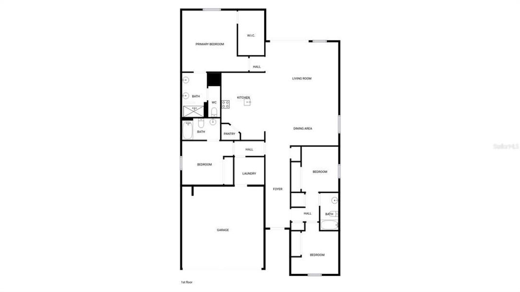 2D floor plan layout of this home in Grand Park, Dunnellon, FL (Image 4).