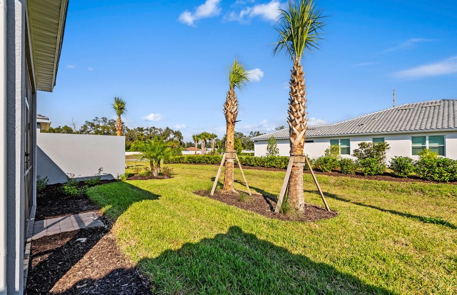 Exterior details and patio area of a home in Legacy Groves, Nokomis (Image 2). Exterior details and patio area of a home in Legacy Groves, Nokomis (Image 2).