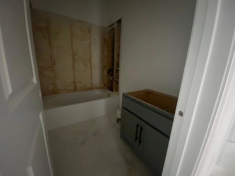 Construction Progress - Secondary Bathroom