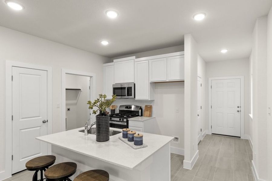 Representative furnished interior of a home built from the Brazos by Pacesetter Homes in Saddle Creek Twinhomes, Georgetown (Image 37). Representative furnished interior of a home built from the Brazos by Pacesetter Homes in Saddle Creek Twinhomes, Georgetown (Image 37).
