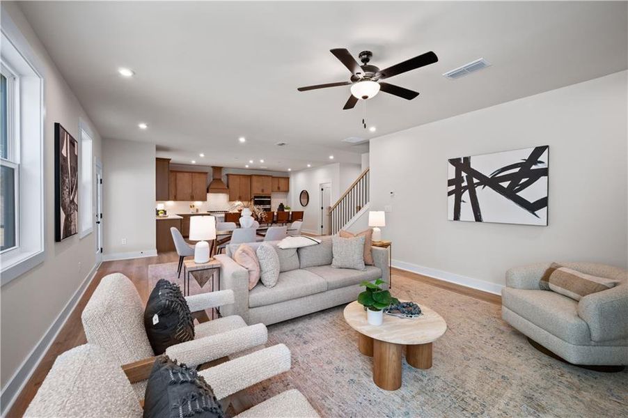 Furnished interior view inside a new home in The Paddocks at Doc Hughes, Buford (Image 13).