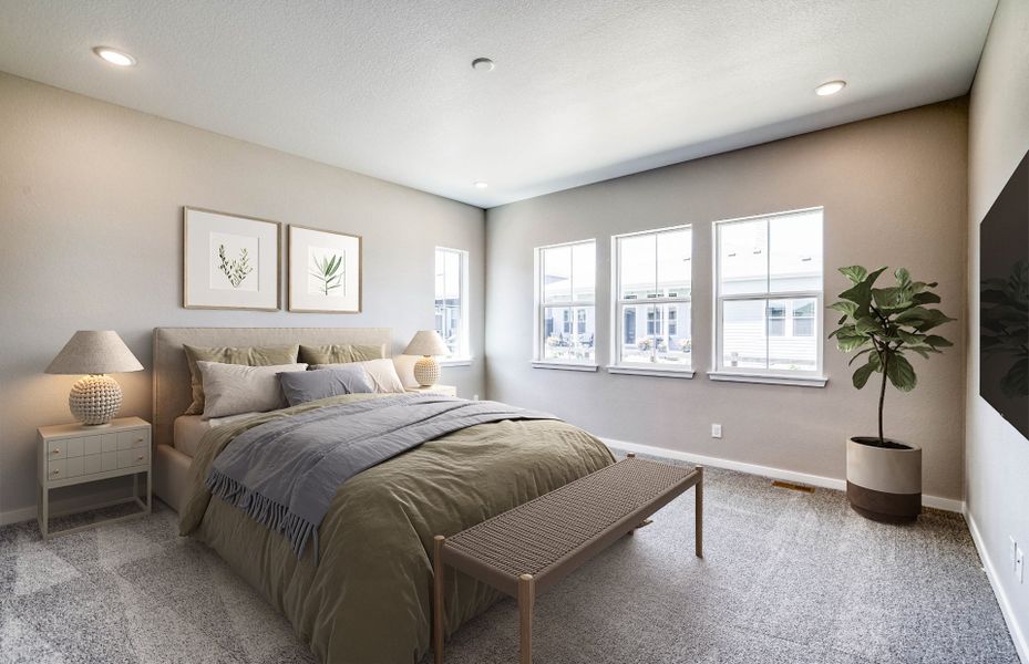 Representative furnished interior of a home built from the Salerno by Pulte Homes in Hilltop at Inspiration, Aurora (Image 8). Representative furnished interior of a home built from the Salerno by Pulte Homes in Hilltop at Inspiration, Aurora (Image 8).