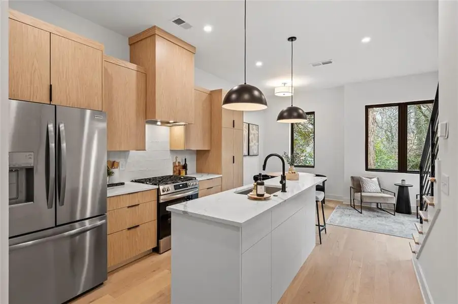 Furnished interior view inside a new home in , Atlanta (Image 9).