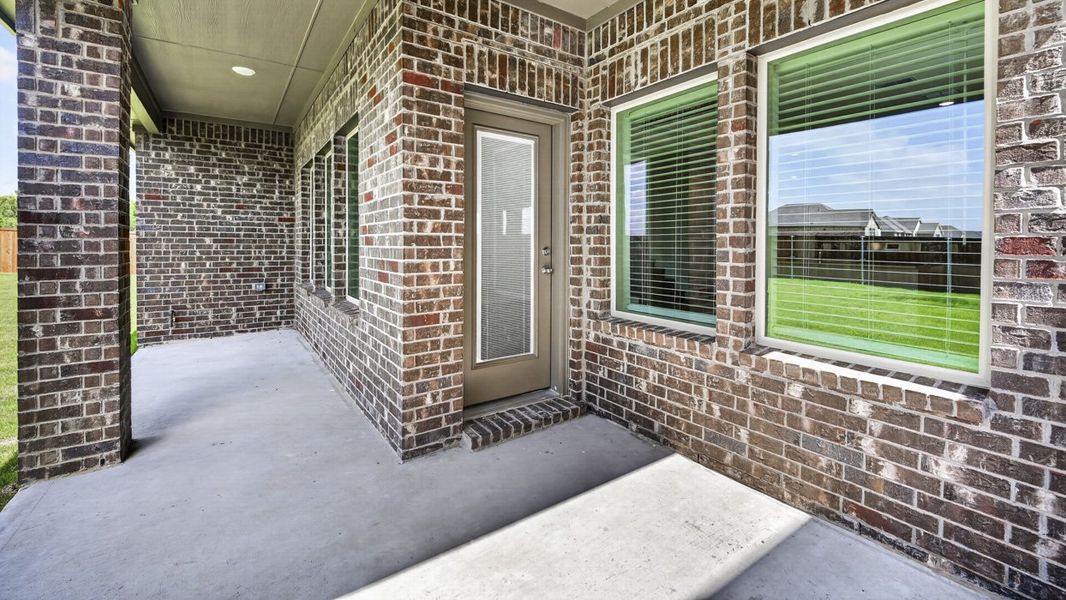 Representative exterior details of a home built from the H231 Copaiba by D.R. Horton in Lilybrooke at Legacy Hills, Celina (Image 3).