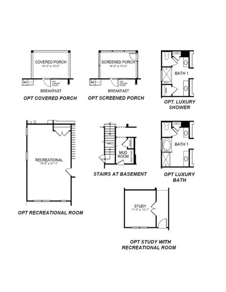 2D floor plan layout for the Graymount by D.R. Horton in Sycamore Cove, Woodruff, SC (Image 4).