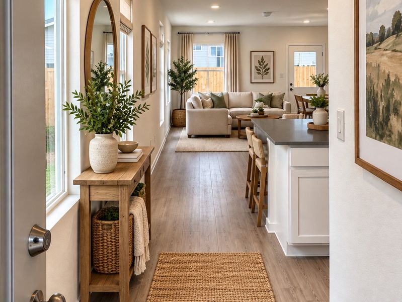 Furnished interior view inside a new home in Sapphire Grove, San Antonio (Image 10).