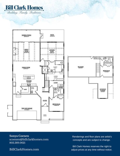 2D floor plan layout of this home in Riverside Cove, Wilmington, NC (Image 3).