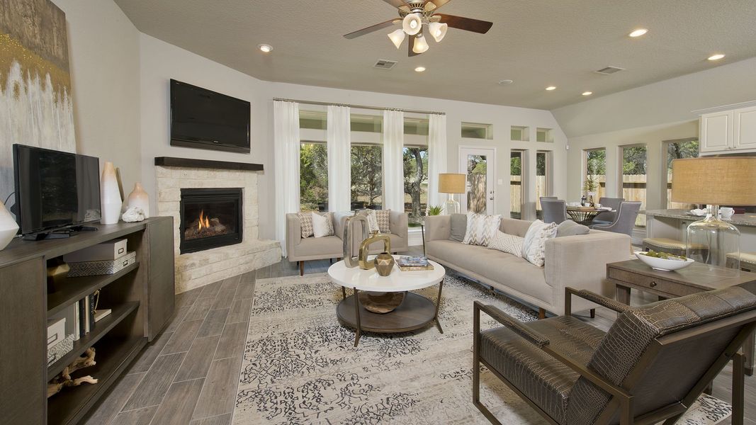Representative furnished interior of a home built from the 2935W by Perry Homes in Marvida, Cypress (Image 26).