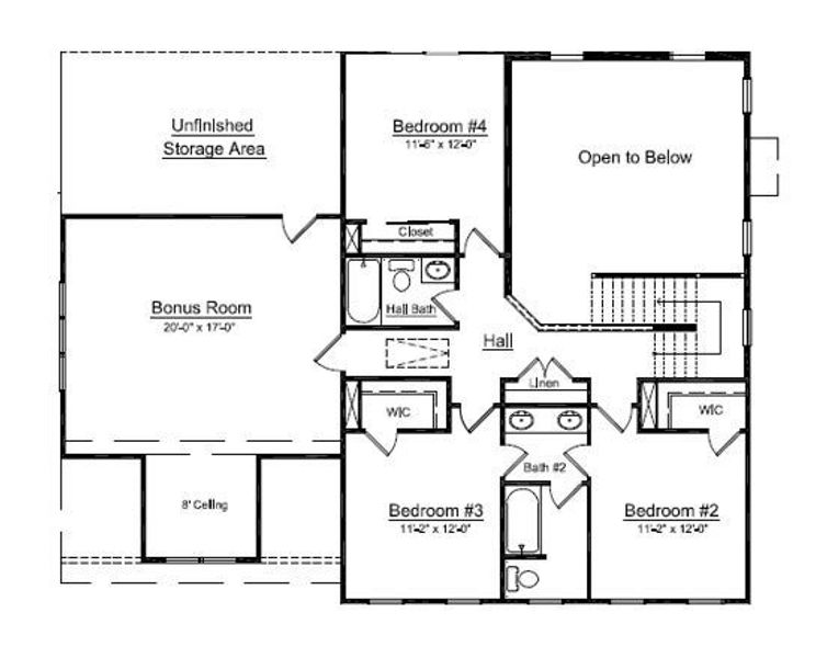 2D floor plan layout of this home in Adalyn Park, Mooresville, NC (Image 3).