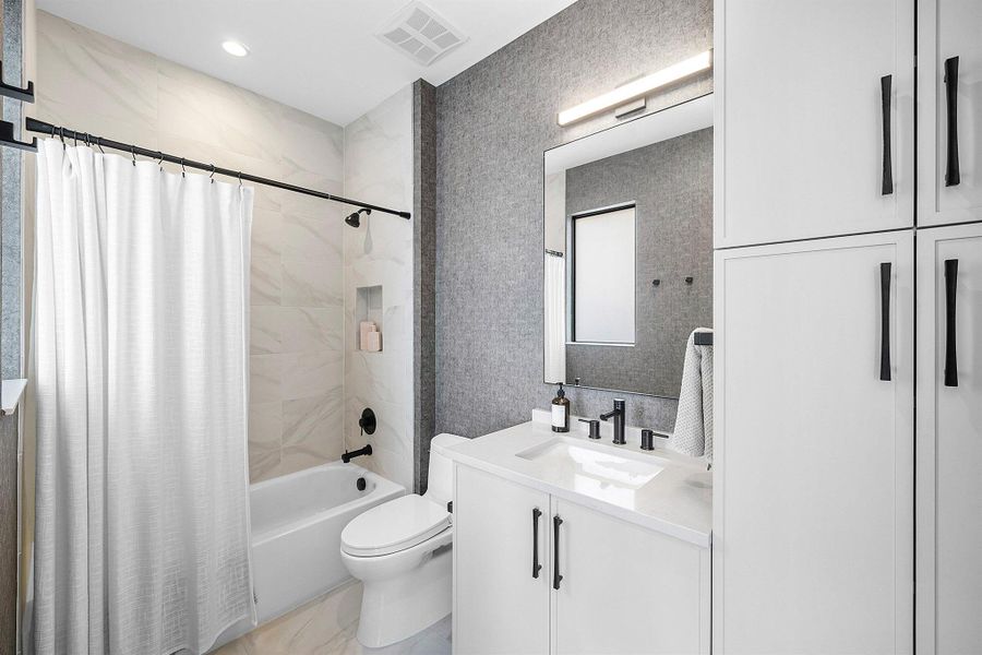 Furnished interior view inside a new home in , Boca Raton (Image 14). Furnished interior view inside a new home in , Boca Raton (Image 14).