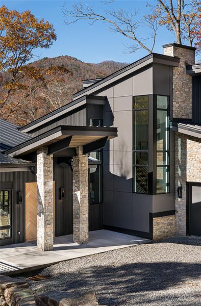 Exterior details and patio area of a home in , Montreat (Image 3).