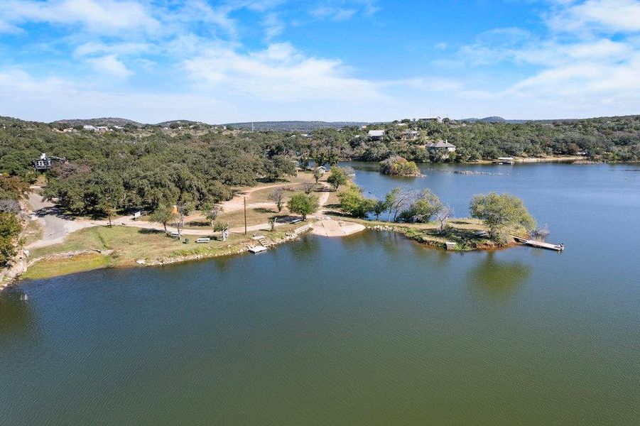 Bird's eye view of nearby Lake