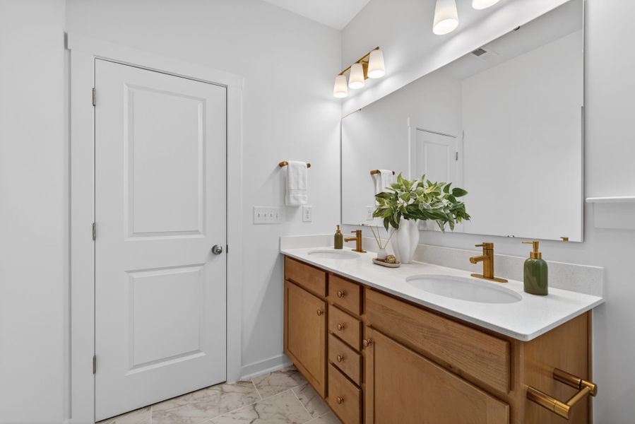 Furnished interior view inside a new home in Copper Ridge at Flowers Plantation, Clayton (Image 26).
