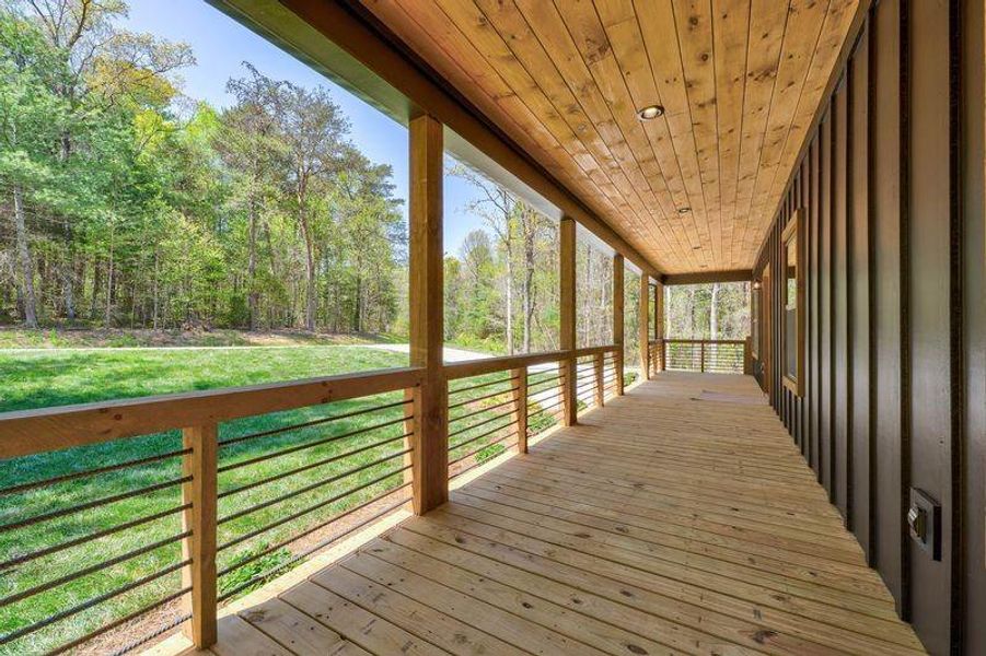 Exterior details and patio area of a home in , Ellijay (Image 21).
