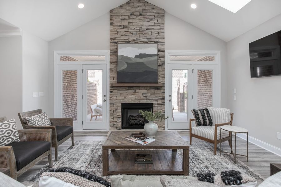 Representative furnished interior of a home built from the Manhattan by Keystone Homes NC in Weybridge, Burlington (Image 13).
