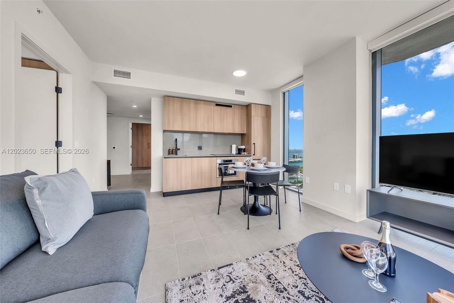 Furnished interior view inside a new home in , Miami (Image 30).