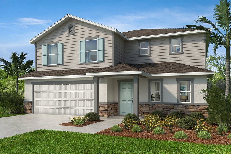 Exterior F with optional stone
