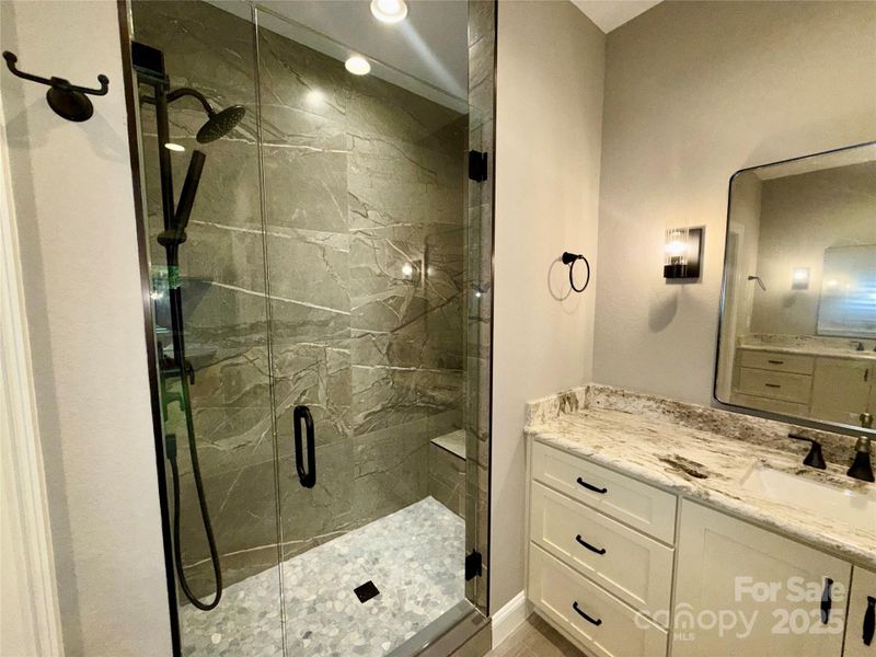 Vanity and Stunning Shower