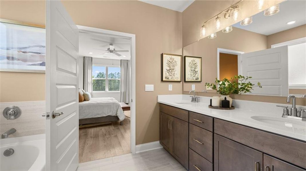 Furnished interior view inside a new home in Oak Ridge Meadows, Locust Grove (Image 16).