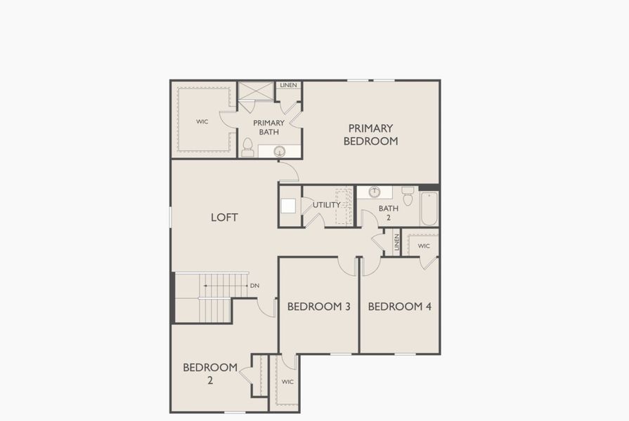 2D floor plan layout for the Galileo by Starlight Homes in Brookshire at Legacy Hills, Celina, TX (Image 3). 2D floor plan layout for the Galileo by Starlight Homes in Brookshire at Legacy Hills, Celina, TX (Image 3).