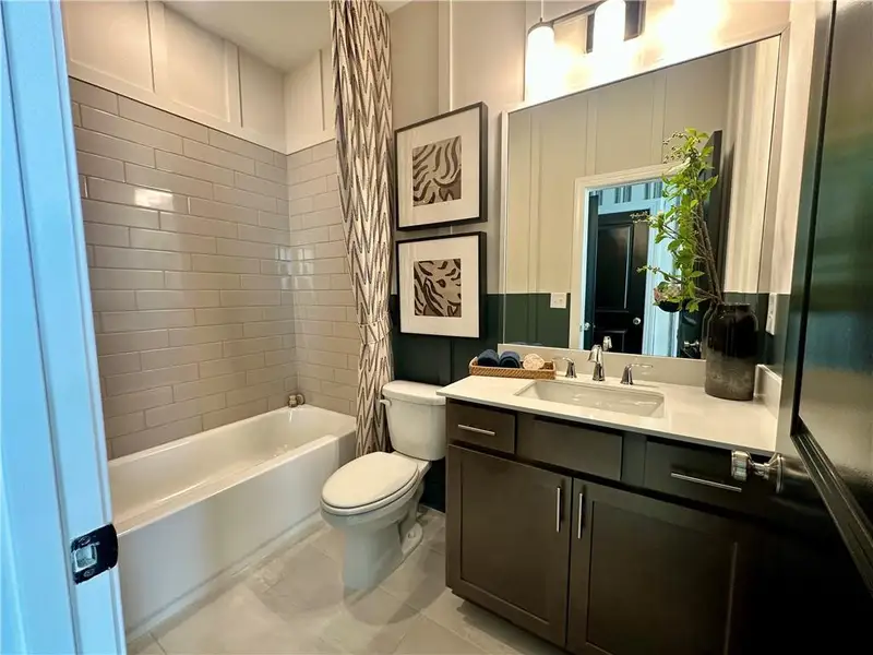 Furnished interior view inside a new home in Market Square at Sawnee Village, Cumming (Image 33).