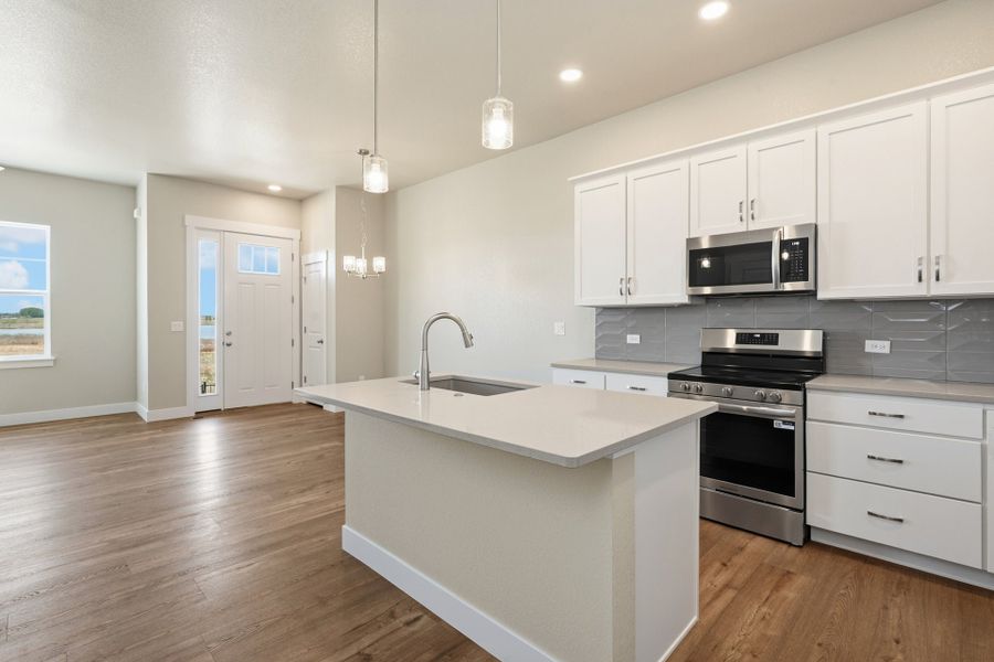 Furnished interior view inside a new home in The Lakes at Centerra, Loveland (Image 5).