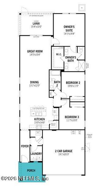 2D floor plan layout of this home in RiverTown, St. Johns, FL (Image 2). 2D floor plan layout of this home in RiverTown, St. Johns, FL (Image 2).