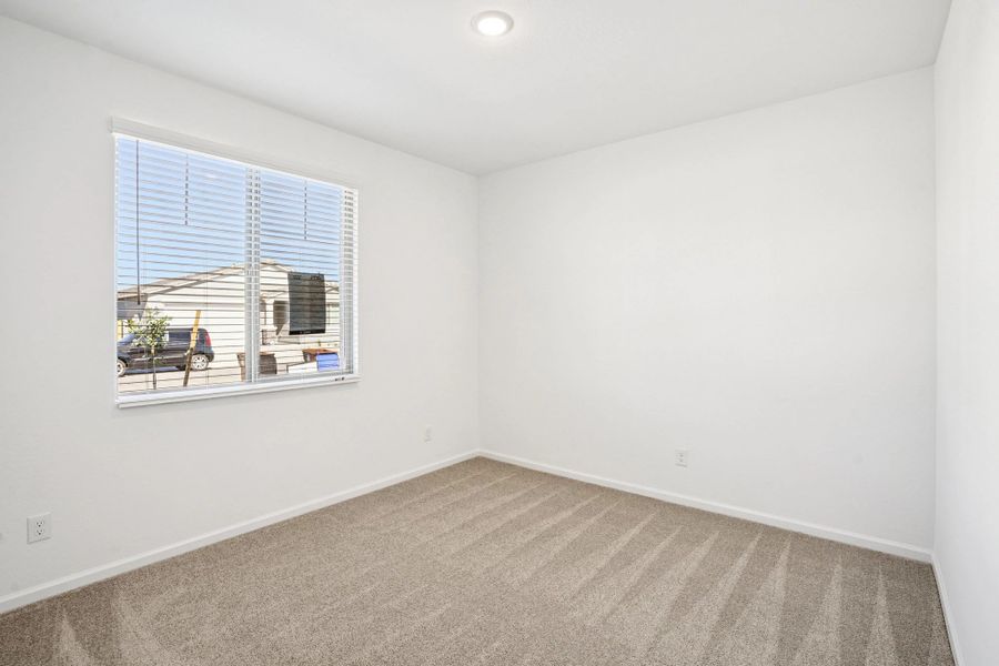 Bedroom 3. Representative images and renderings are for illustrative purposes. Actual structural options and design finishes of home may vary.