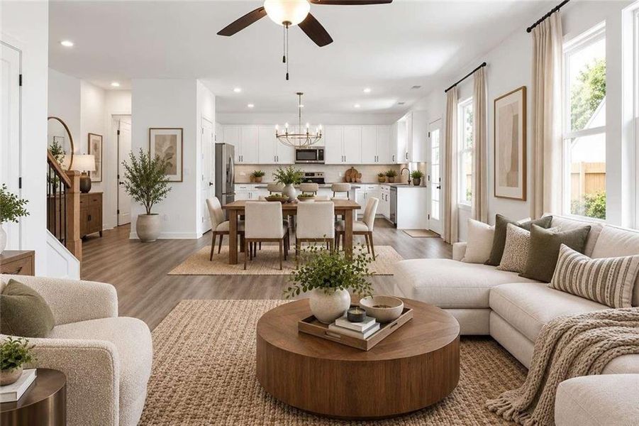 Furnished interior view inside a new home in , Fairburn (Image 6). Furnished interior view inside a new home in , Fairburn (Image 6).