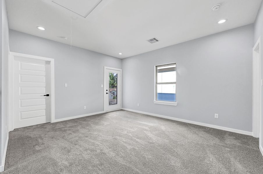 Second Floor Game Room with Balcony access