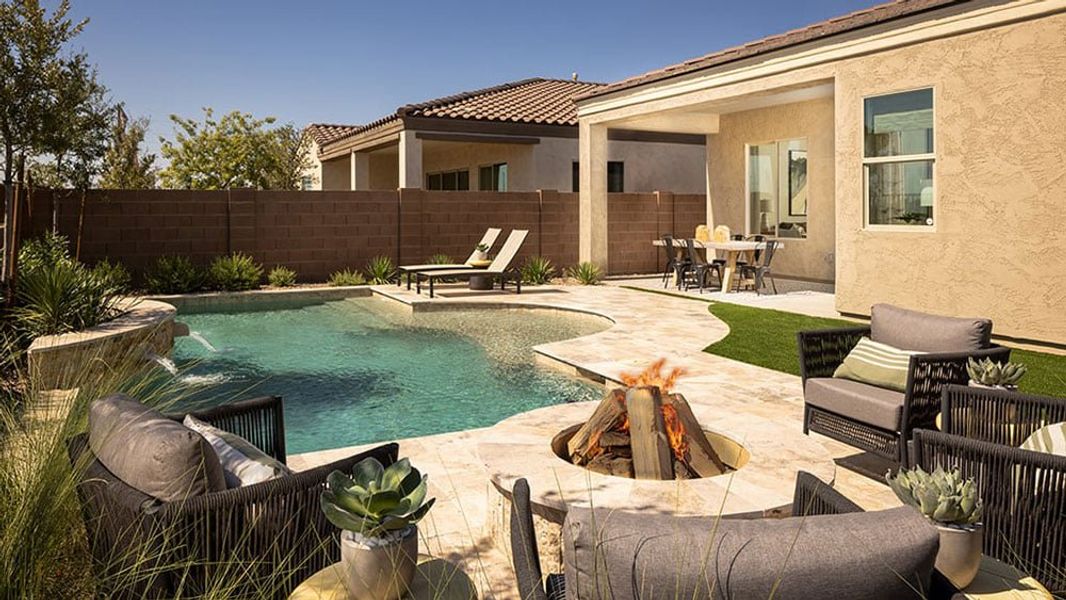 Representative exterior details of a home built from the Albany by Taylor Morrison in Combs Ranch, Queen Creek (Image 3). Representative exterior details of a home built from the Albany by Taylor Morrison in Combs Ranch, Queen Creek (Image 3).