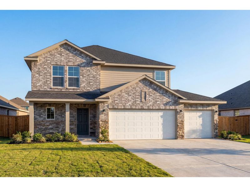 The Tierra B with 3-Car Garage