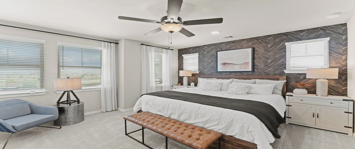 Representative furnished interior of a home built from the Hawkins by Chesmar Homes in Sienna Courtyard, Missouri City (Image 8).