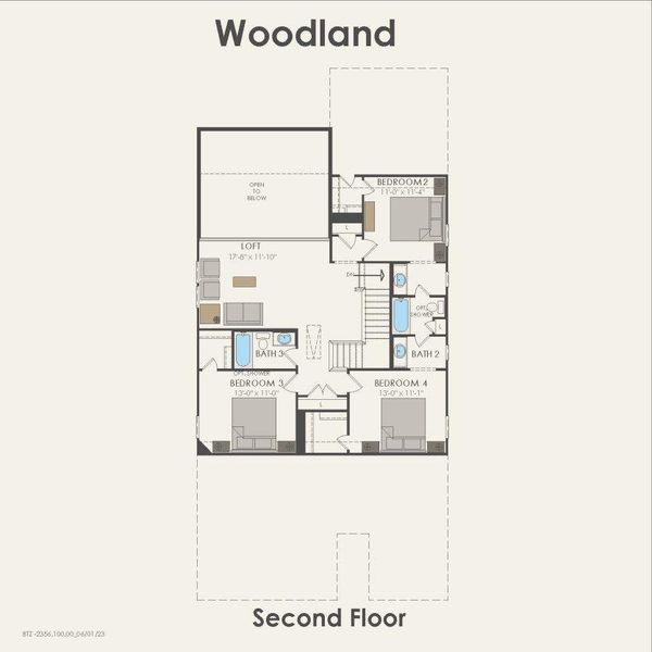 2D floor plan layout of this home in , Montgomery, TX (Image 3).