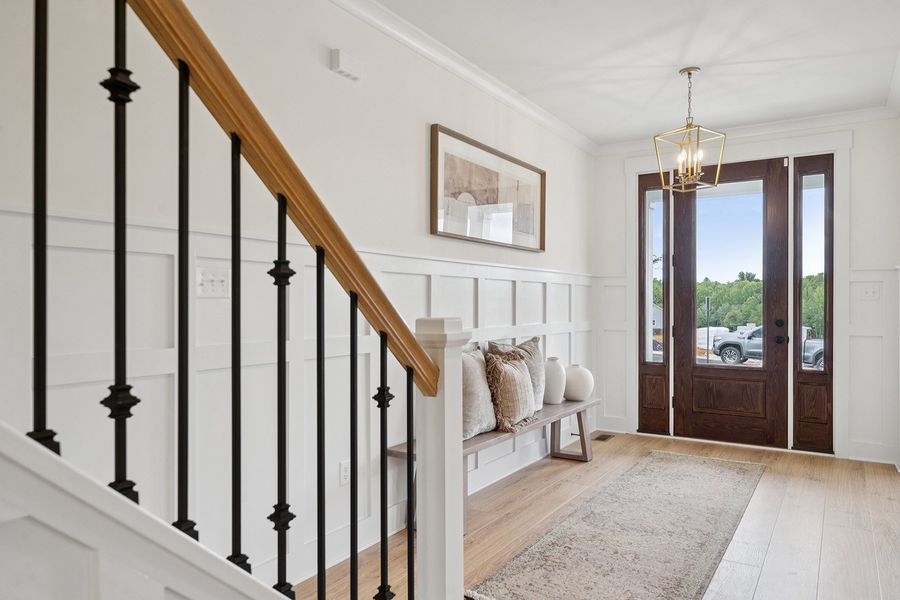 Representative furnished interior of a home built from the Yates II - Vanguard Collection by Mungo Homes in Scotts Hill Village, Wilmington (Image 3).