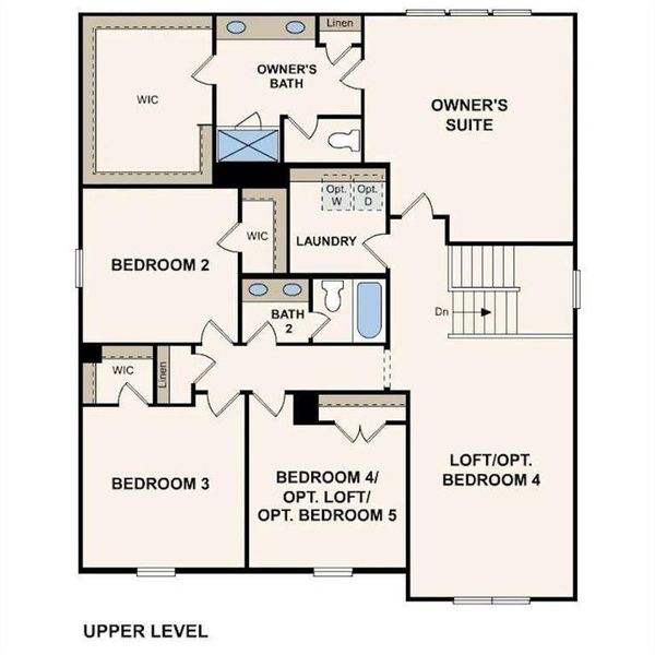 2D floor plan layout of this home in Reserve at Gum Springs, Jefferson, GA (Image 3).