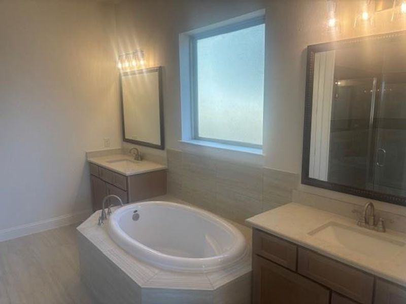 Furnished interior view inside a new home in Del Bello Lakes 60', Manvel (Image 3). Furnished interior view inside a new home in Del Bello Lakes 60', Manvel (Image 3).