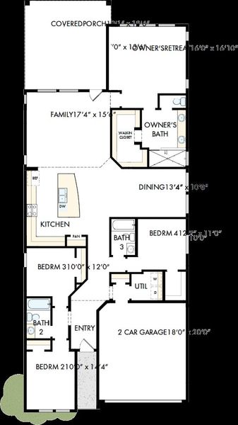 2D floor plan layout of this home in COLTON - Reserve Collection, Todd Mission, TX (Image 5). 2D floor plan layout of this home in COLTON - Reserve Collection, Todd Mission, TX (Image 5).