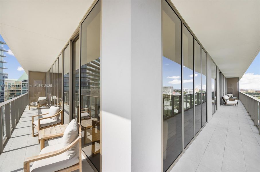 Exterior details and patio area of a home in Mr. C Residences, Miami (Image 22).