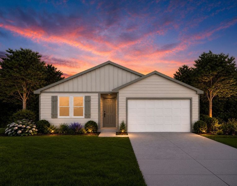 Front exterior of a new home in Humphreys Village, Merkel, TX, highlighting curb appeal (Image 1). Front exterior of a new home in Humphreys Village, Merkel, TX, highlighting curb appeal (Image 1).