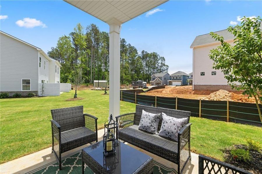 Exterior details and patio area of a home in Sanders Park, Austell (Image 2). Exterior details and patio area of a home in Sanders Park, Austell (Image 2).