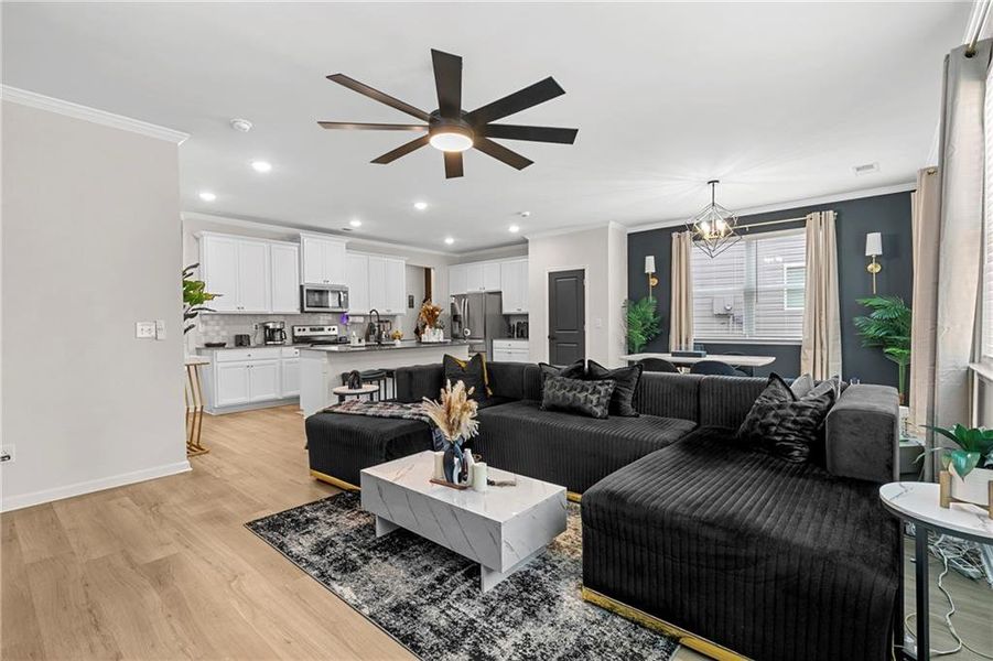 Furnished interior view inside a new home in , Atlanta (Image 11).
