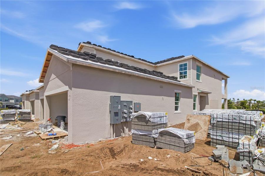 In-progress construction of a new home in , Lakewood Ranch, FL (Image 54).