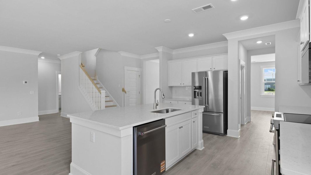 Furnished interior view inside a new home in Sheep Island, Summerville (Image 8). Furnished interior view inside a new home in Sheep Island, Summerville (Image 8).